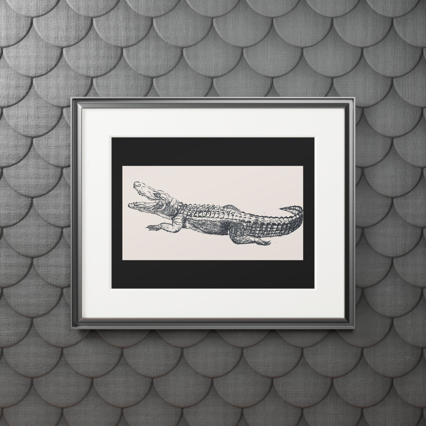 Alligator Fine Art Prints (Passepartout Paper Frame)