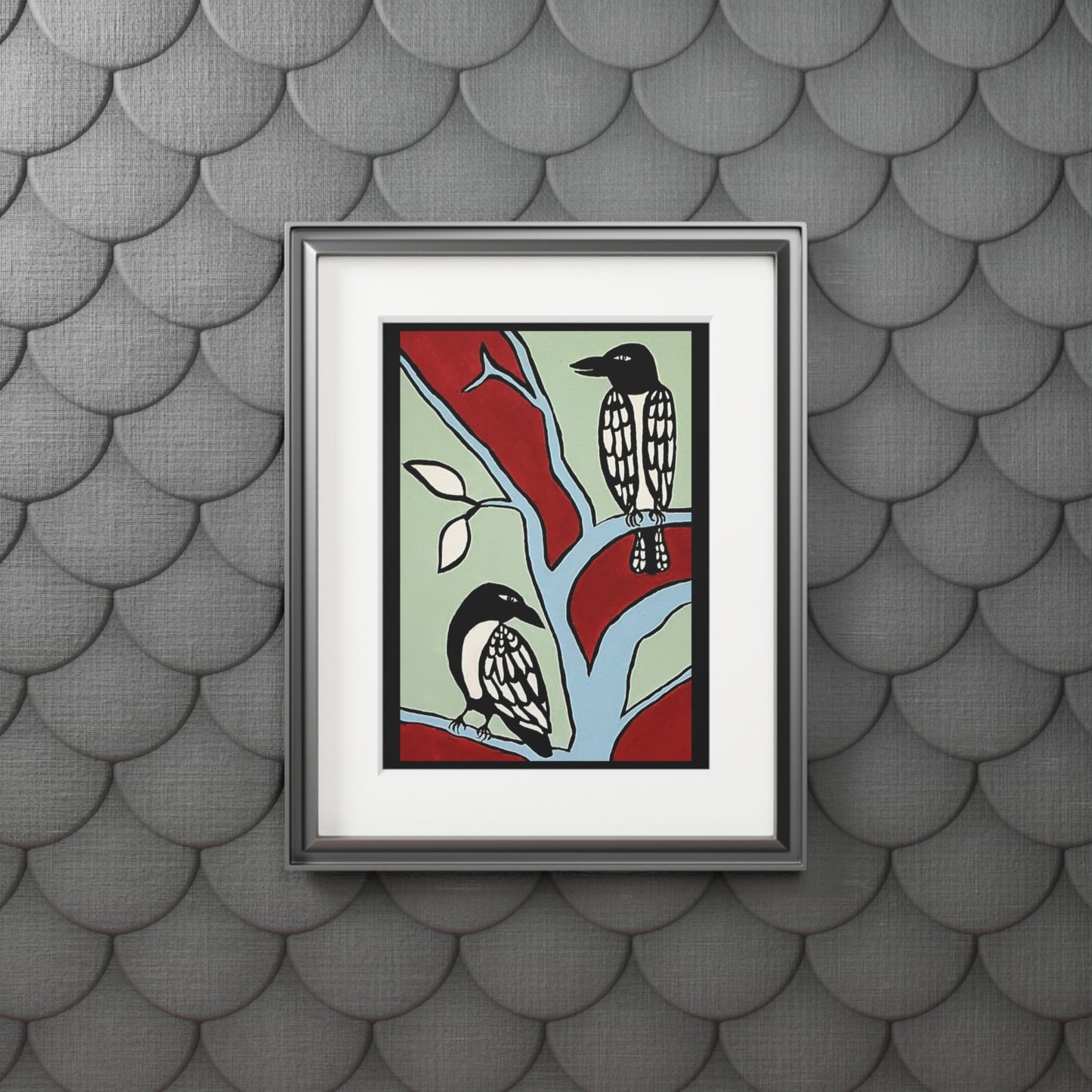 Birds Fine Art Prints (Passepartout Paper Frame)