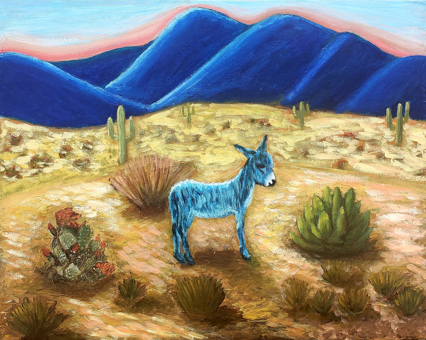 Burro in Blue