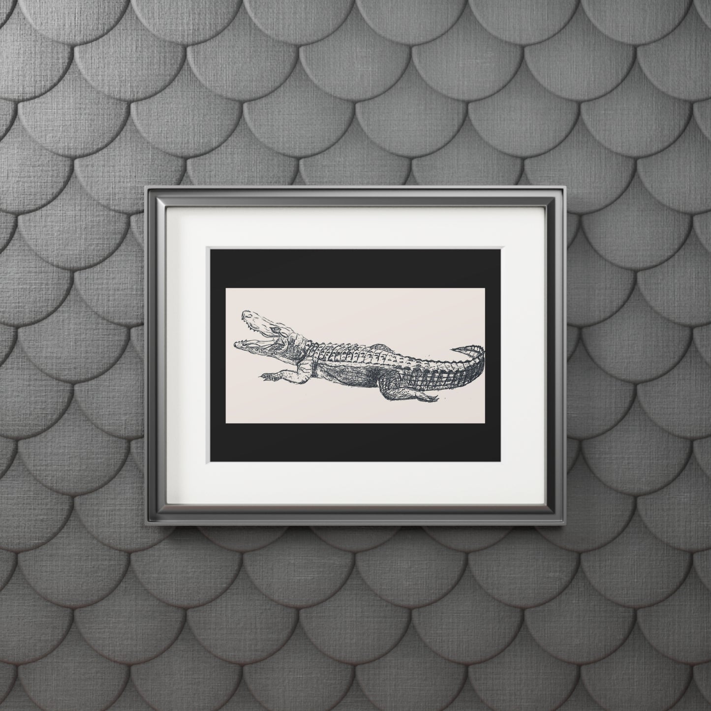 Alligator Fine Art Prints (Passepartout Paper Frame)