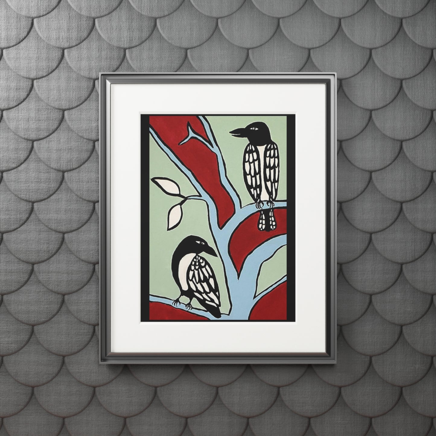 Birds Fine Art Prints (Passepartout Paper Frame)