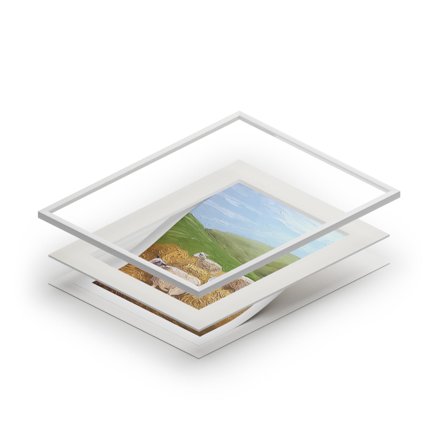 Sheep Fine Art Prints (Passepartout Paper Frame)